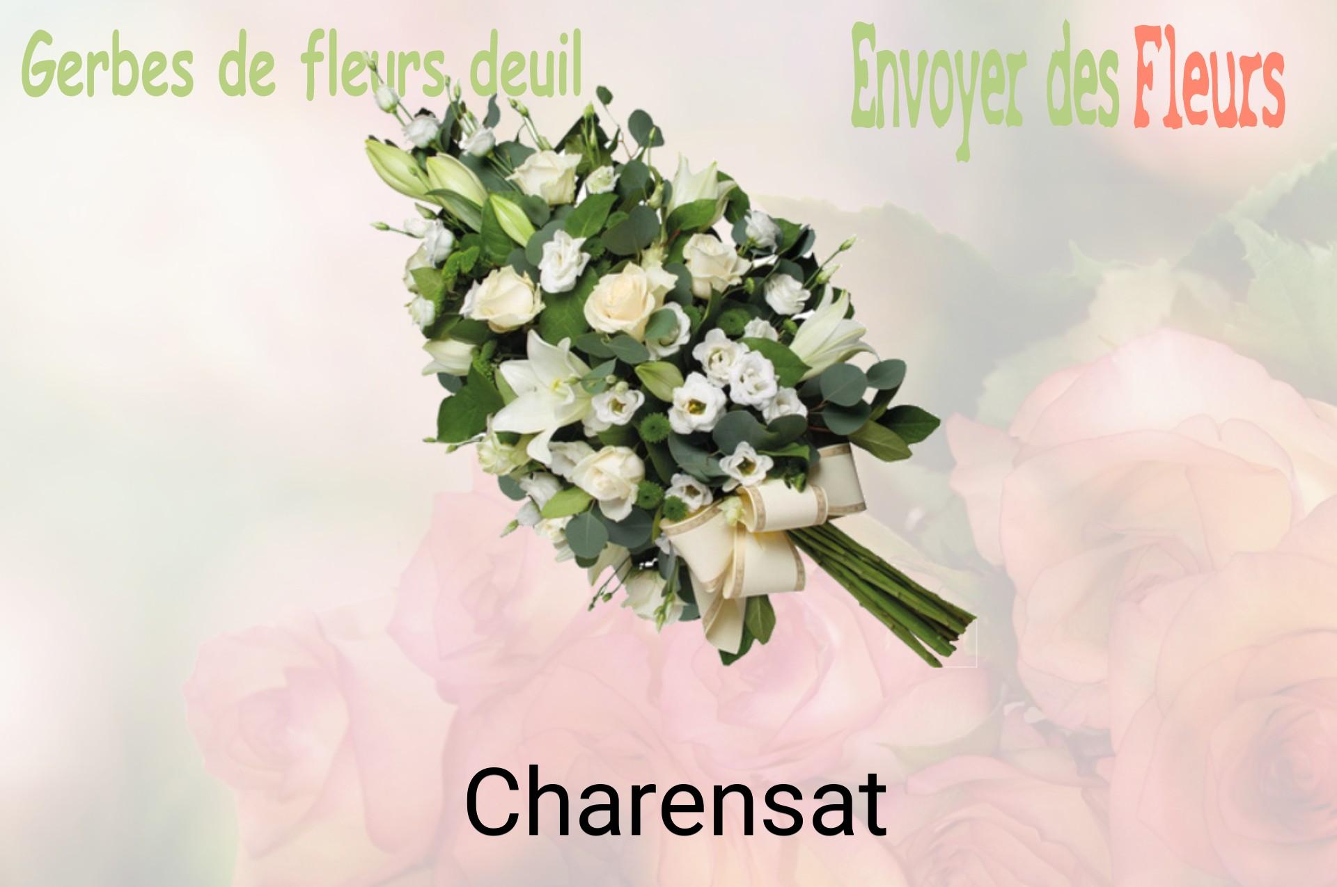 Gerbe de fleurs de deuil livrée à Charensat